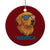 Patriotic Dog 'Merica Ceramic Ornament Golden Retriever Sunglasses Funny 4th Of July TS02 1pc Red Print Your Wear