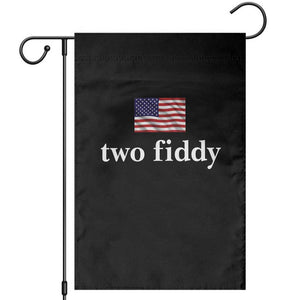 Two Fiddy America 250th Anniversary Minimalist Garden Flag Funny US American Flag Slang 1776 to 2026 Semiquincentennial