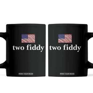 Two Fiddy America 250th Anniversary Minimalist Coffee Mug Funny US American Flag Slang 1776 to 2026 Semiquincentennial