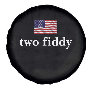 Two Fiddy America 250th Anniversary Minimalist Spare Tire Cover Funny US American Flag Slang 1776 to 2026 Semiquincentennial