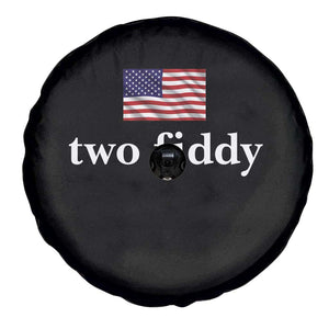 Two Fiddy America 250th Anniversary Minimalist Spare Tire Cover Funny US American Flag Slang 1776 to 2026 Semiquincentennial