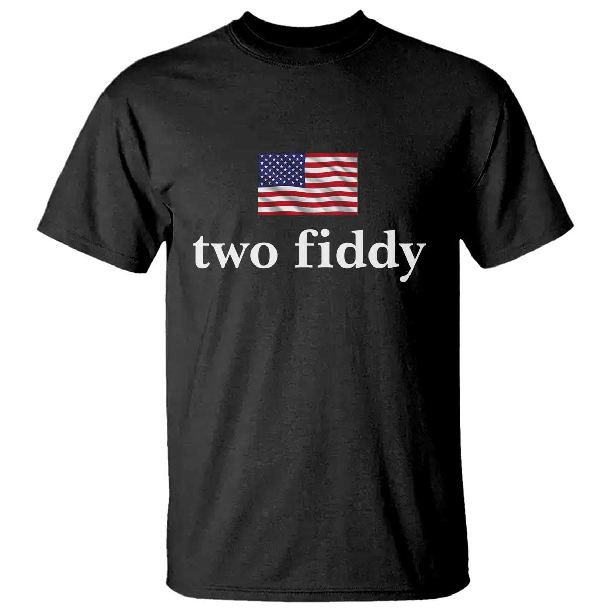 Two Fiddy America 250th Anniversary Minimalist T Shirt Funny US American Flag Slang 1776 to 2026 Semiquincentennial