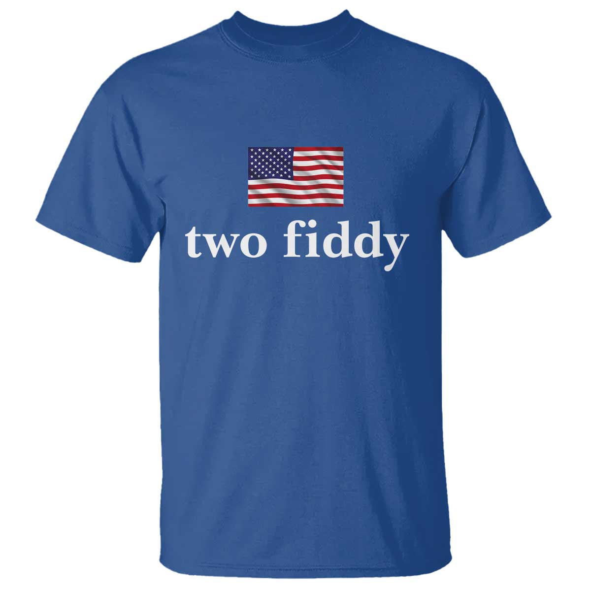 Two Fiddy America 250th Anniversary Minimalist T Shirt Funny US American Flag Slang 1776 to 2026 Semiquincentennial