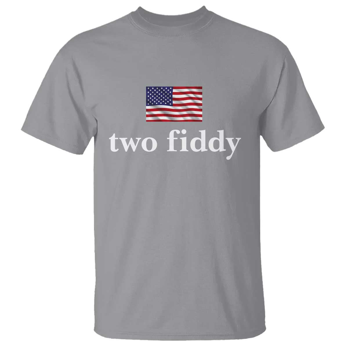 Two Fiddy America 250th Anniversary Minimalist T Shirt Funny US American Flag Slang 1776 to 2026 Semiquincentennial
