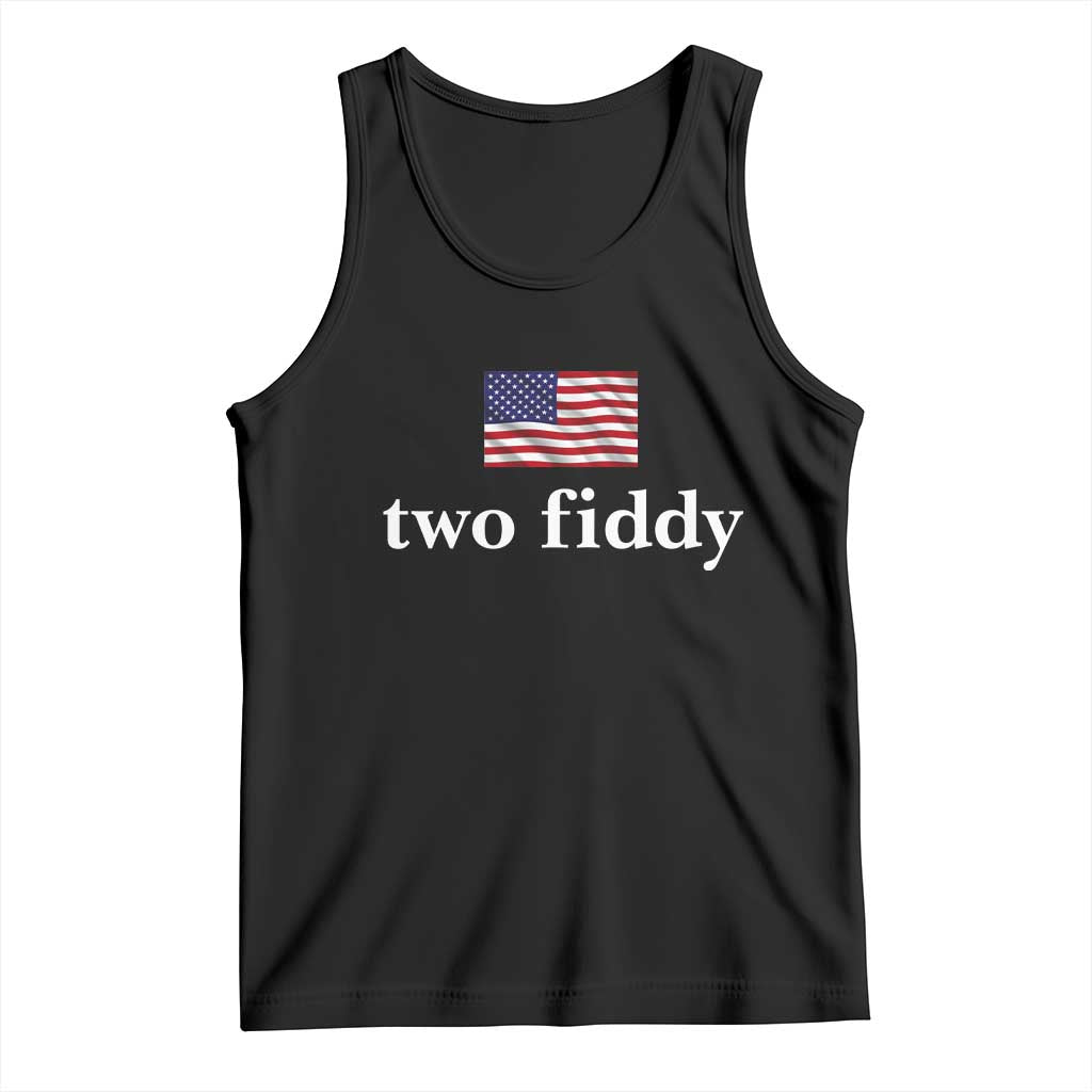 Two Fiddy America 250th Anniversary Minimalist Tank Top Funny US American Flag Slang 1776 to 2026 Semiquincentennial