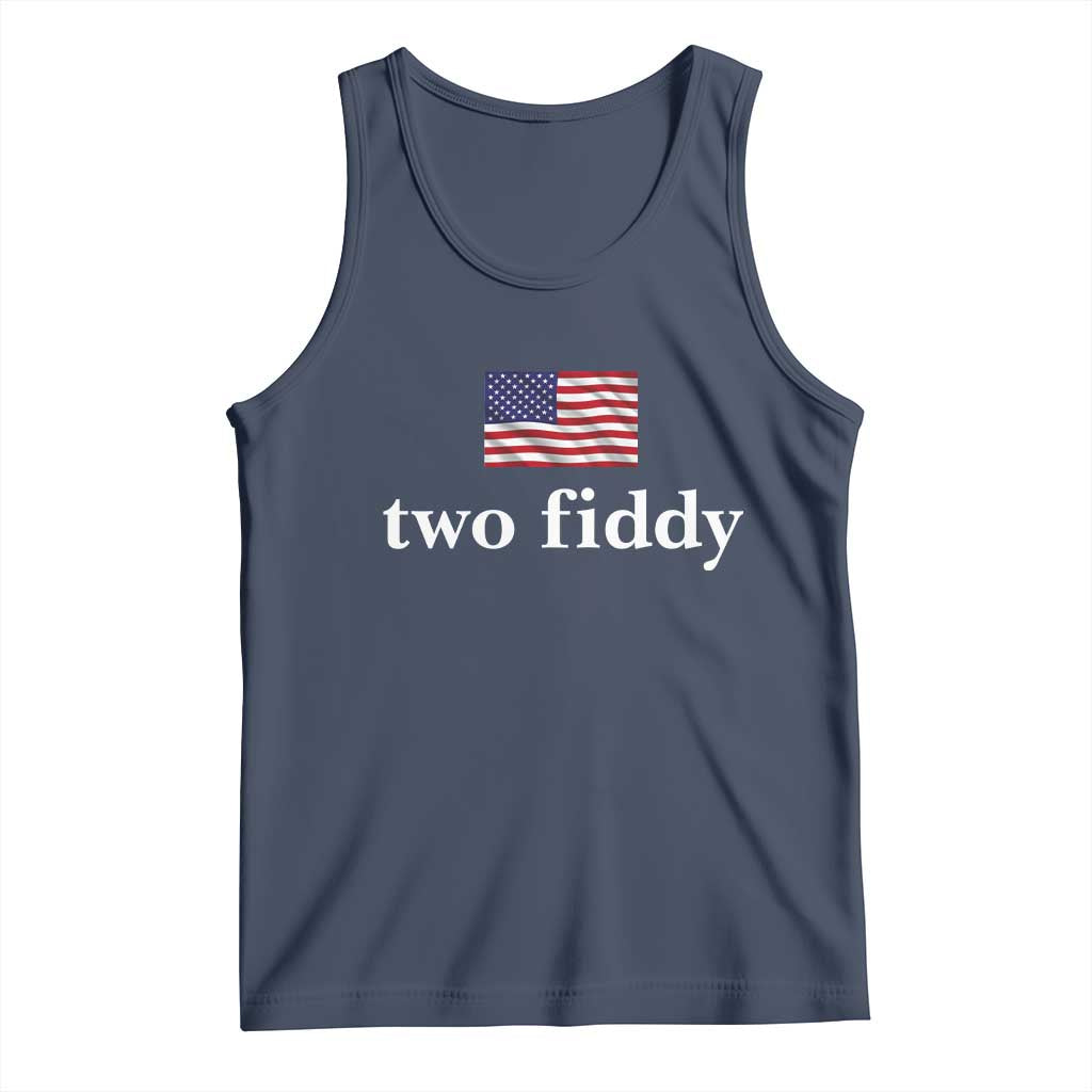 Two Fiddy America 250th Anniversary Minimalist Tank Top Funny US American Flag Slang 1776 to 2026 Semiquincentennial