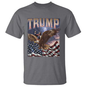 Trump T Shirt American Eagle US Flag TS02 Charcoal Print Your Wear