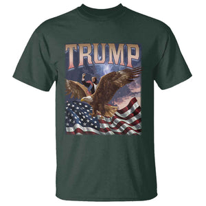 Trump T Shirt American Eagle US Flag TS02 Dark Forest Green Print Your Wear