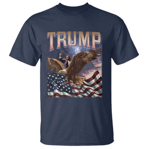 Trump T Shirt American Eagle US Flag TS02 Navy Print Your Wear
