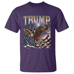 Trump T Shirt American Eagle US Flag TS02 Purple Print Your Wear