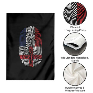 Proud France England Flag Fingerprint DNA Graphic Garden Flag French Anglo English Heritage Roots Dual Patriotism TS02 Print Your Wear