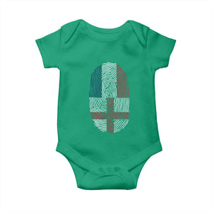 Proud France England Flag Fingerprint DNA Graphic Baby Onesie French Anglo English Heritage Roots Dual Patriotism TS02 Irish Green Print Your Wear