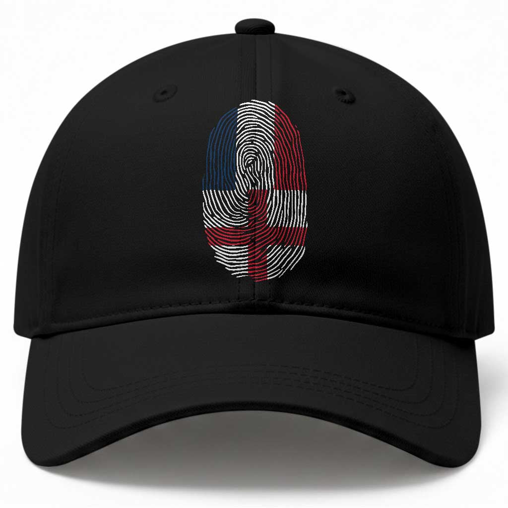 Proud France England Flag Fingerprint DNA Graphic Baseball Cap French Anglo English Heritage Roots Dual Patriotism TS02 Print Your Wear
