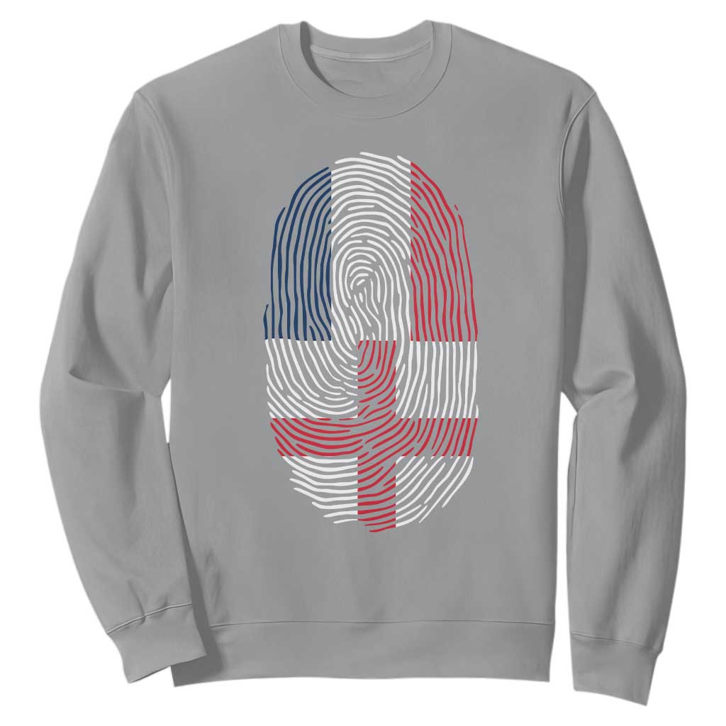 Proud France England Flag Fingerprint DNA Graphic Sweatshirt French Anglo English Heritage Roots Dual Patriotism