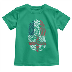Proud France England Flag Fingerprint DNA Graphic Toddler T Shirt French Anglo English Heritage Roots Dual Patriotism TS02 Irish Green Print Your Wear