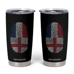 Proud France England Flag Fingerprint DNA Graphic Tumbler Cup French Anglo English Heritage Roots Dual Patriotism TS02 Black Print Your Wear