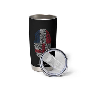Proud France England Flag Fingerprint DNA Graphic Tumbler Cup French Anglo English Heritage Roots Dual Patriotism TS02 Print Your Wear