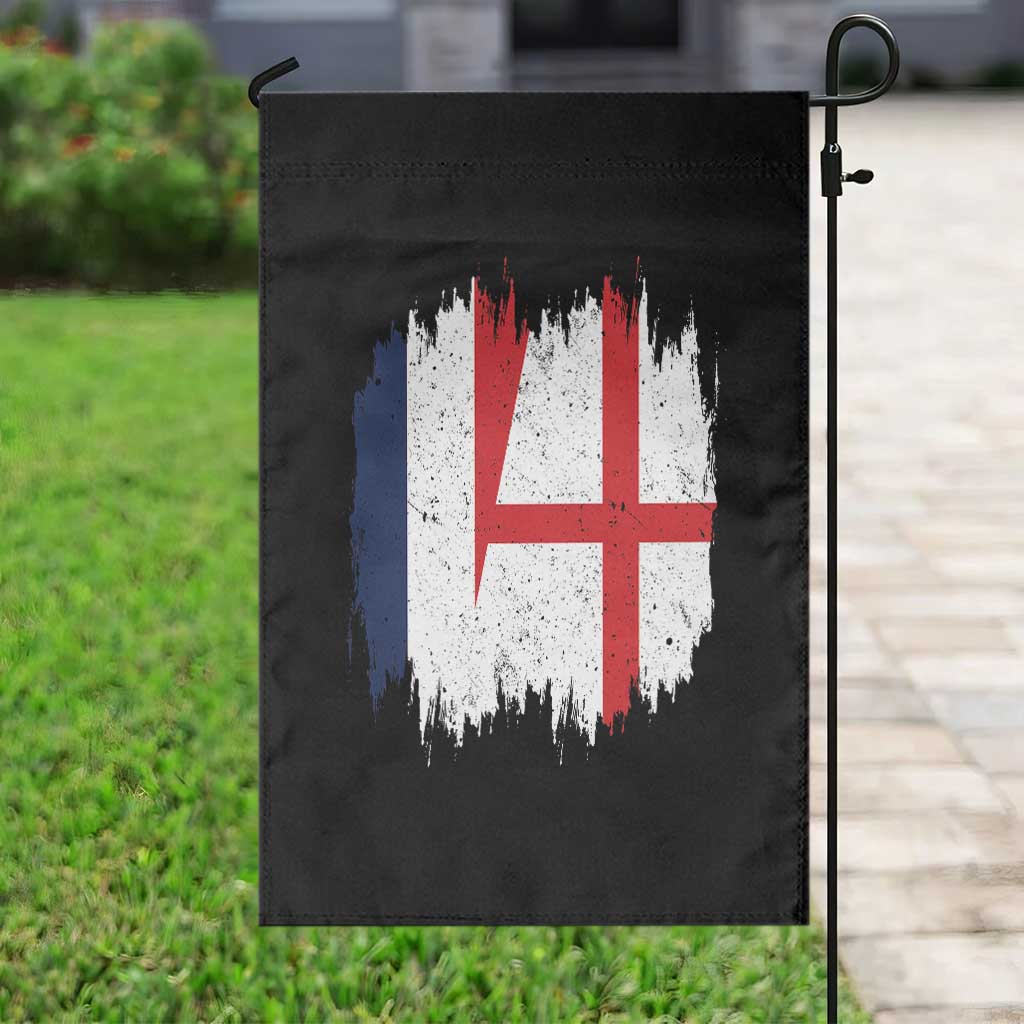Vintage Grunge France England Flag Brush Stroke Graphic Garden Flag French Anglo English Heritage Pride Match Day TS02 Print Your Wear