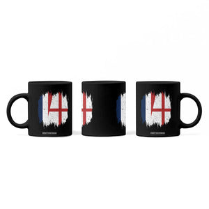 Vintage Grunge France England Flag Brush Stroke Graphic Coffee Mug French Anglo English Heritage Pride Match Day TS02 Print Your Wear