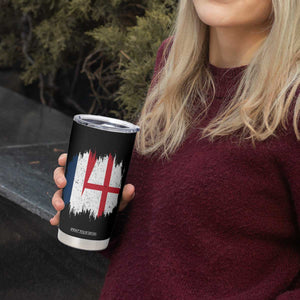 Vintage Grunge France England Flag Brush Stroke Graphic Tumbler Cup French Anglo English Heritage Pride Match Day TS02 Print Your Wear