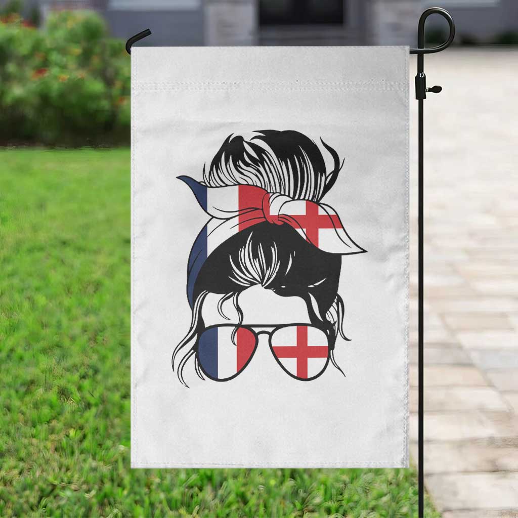 Proud France England Flag Messy Bun Bandana Sunglasses Graphic Garden Flag French Anglo English Heritage Roots Woman TS02 Print Your Wear