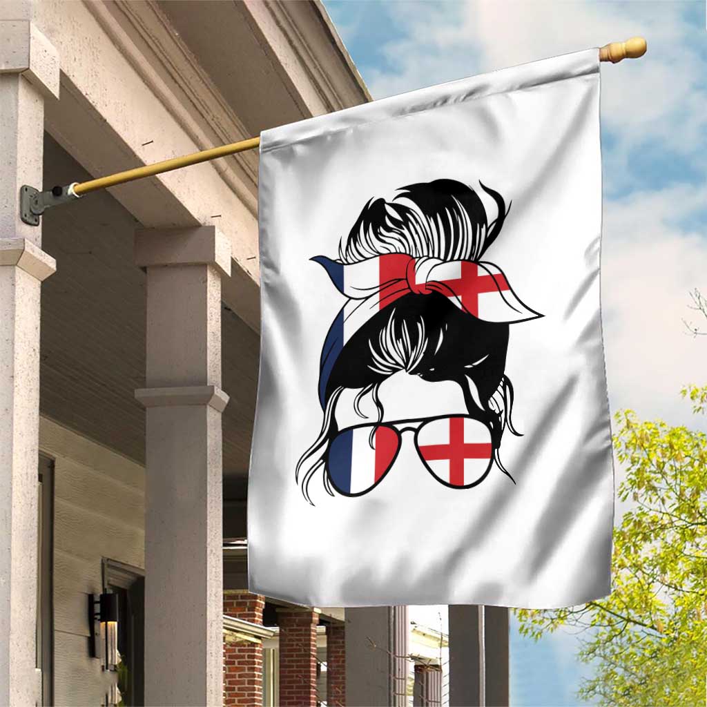 Proud France England Flag Messy Bun Bandana Sunglasses Graphic Garden Flag French Anglo English Heritage Roots Woman TS02 Print Your Wear