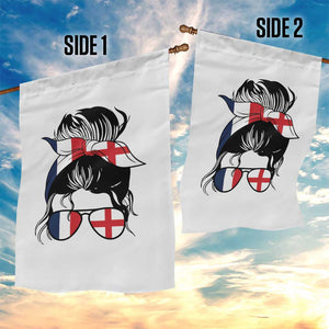 Proud France England Flag Messy Bun Bandana Sunglasses Graphic Garden Flag French Anglo English Heritage Roots Woman TS02 Print Your Wear