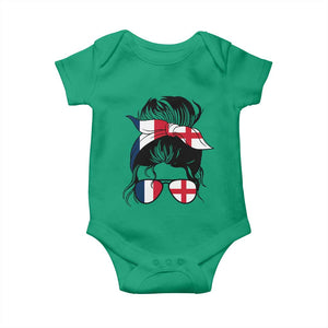 Proud France England Flag Messy Bun Bandana Sunglasses Graphic Baby Onesie French Anglo English Heritage Roots Woman TS02 Irish Green Print Your Wear