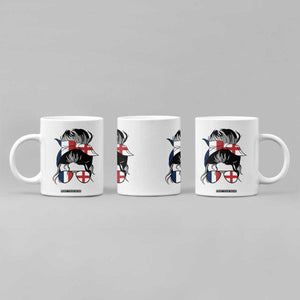 Proud France England Flag Messy Bun Bandana Sunglasses Graphic Coffee Mug French Anglo English Heritage Roots Woman TS02 Print Your Wear