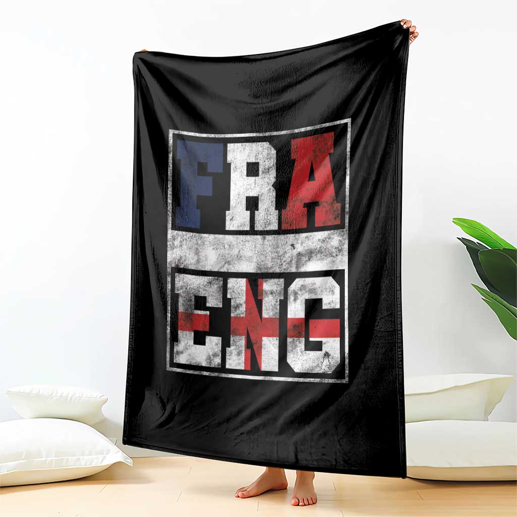 FRA ENG France England Flag Graphic Throw Blanket French English Country Pride TS02 Print Your Wear