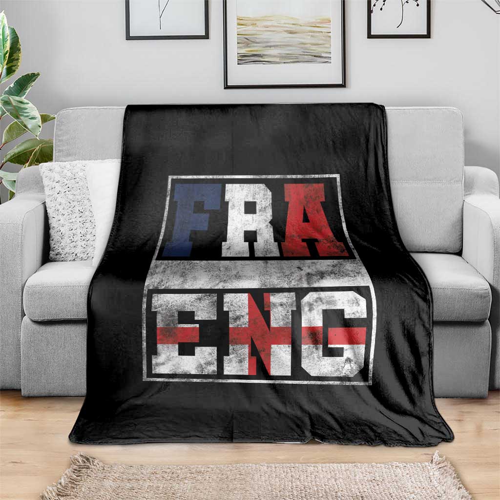 FRA ENG France England Flag Graphic Throw Blanket French English Country Pride TS02 Print Your Wear