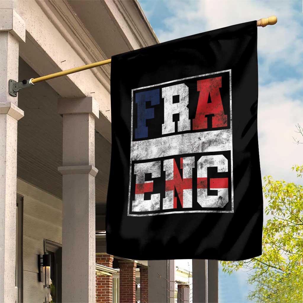 FRA ENG France England Flag Graphic Garden Flag French English Country Pride TS02 Print Your Wear