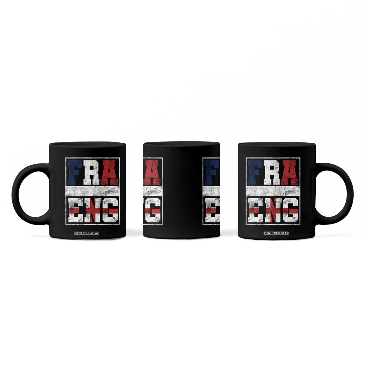 FRA ENG France England Flag Graphic Coffee Mug French English Country Pride TS02 Print Your Wear