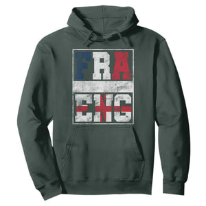 FRA ENG France England Flag Graphic Hoodie French English Country Pride
