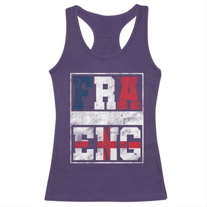 FRA ENG France England Flag Graphic Racerback Tank Top French English Country Pride TS02 Purple Print Your Wear