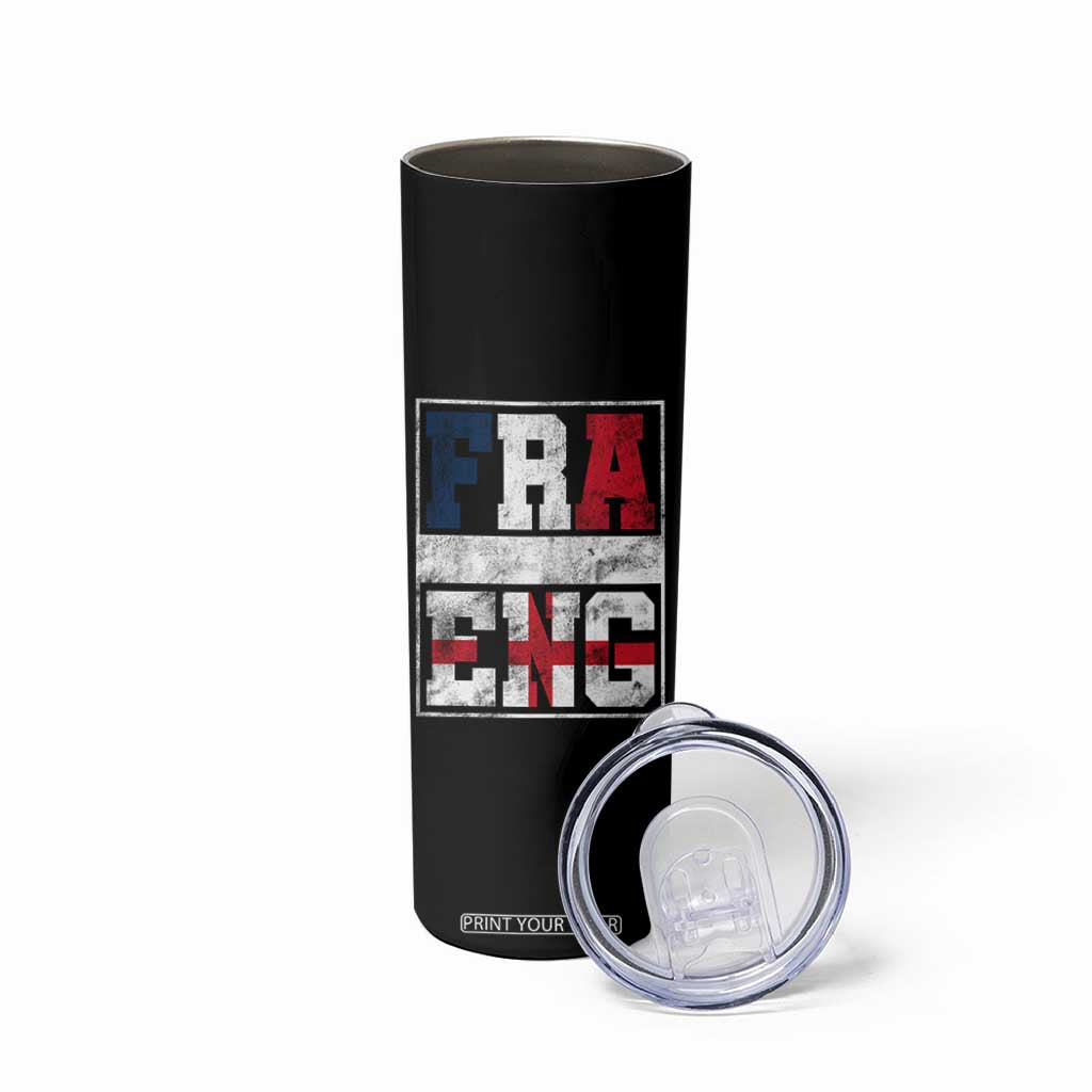 FRA ENG France England Flag Graphic Skinny Tumbler French English Country Pride TS02 Print Your Wear