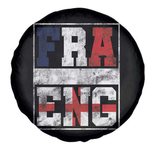 FRA ENG France England Flag Graphic Spare Tire Cover French English Country Pride TS02 Print Your Wear