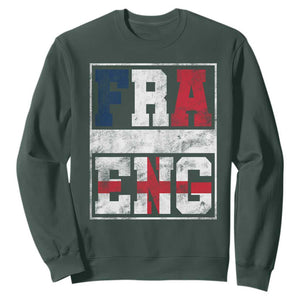 FRA ENG France England Flag Graphic Sweatshirt French English Country Pride