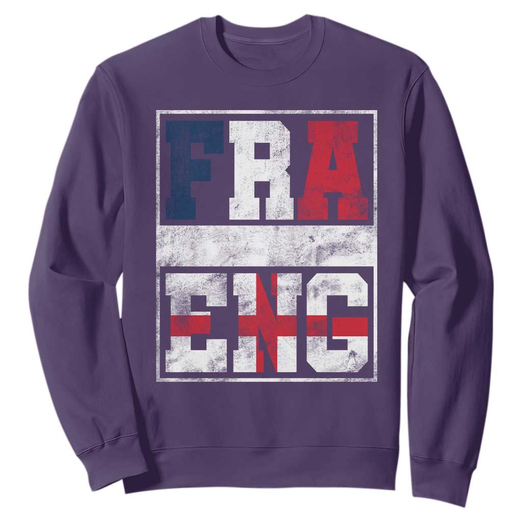 FRA ENG France England Flag Graphic Sweatshirt French English Country Pride