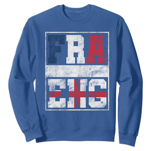 FRA ENG France England Flag Graphic Sweatshirt French English Country Pride