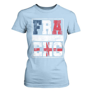 FRA ENG France England Flag Graphic T Shirt For Women French English Country Pride