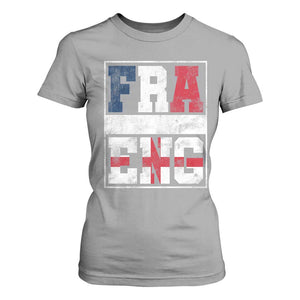 FRA ENG France England Flag Graphic T Shirt For Women French English Country Pride