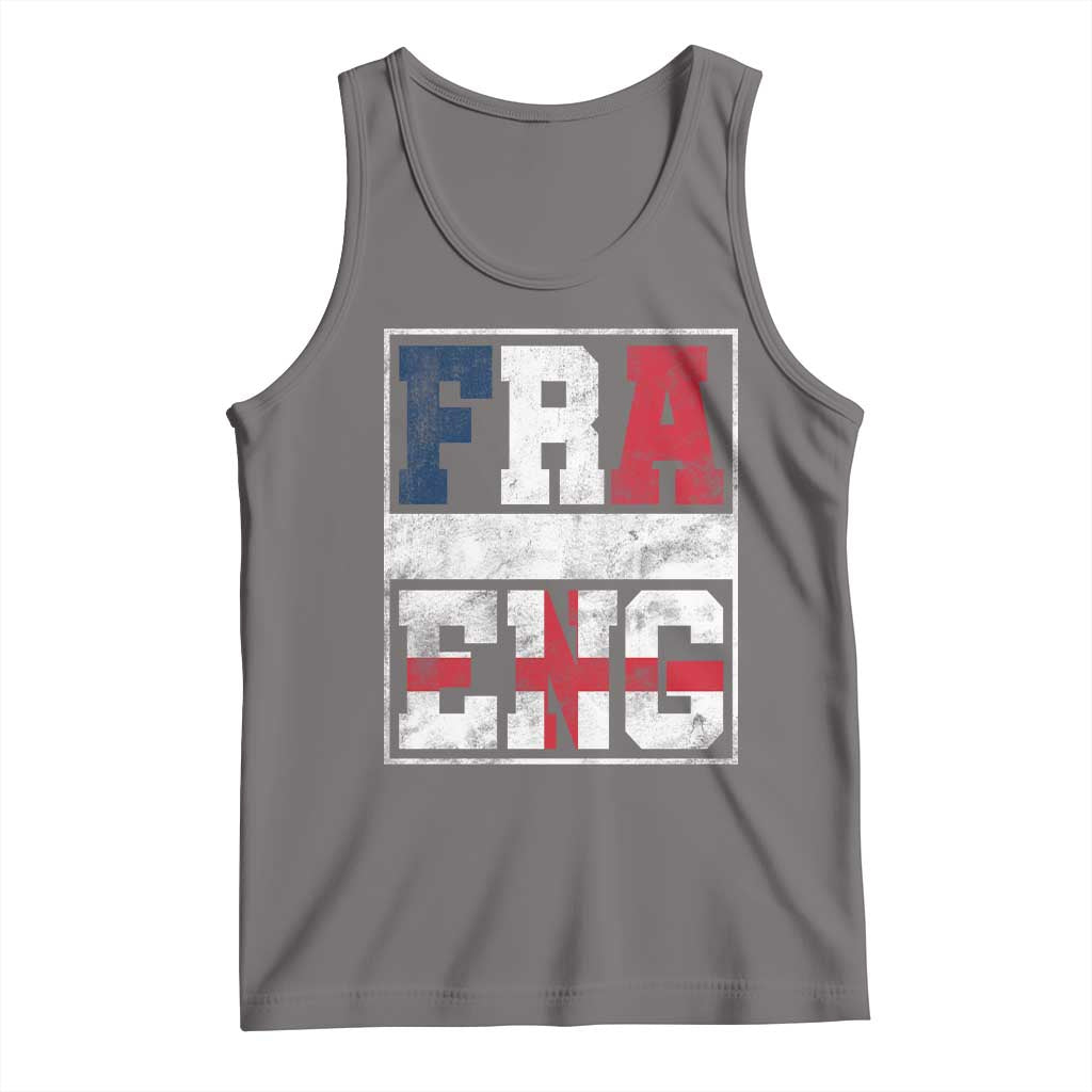 FRA ENG France England Flag Graphic Tank Top French English Country Pride TS02 Deep Heather Print Your Wear