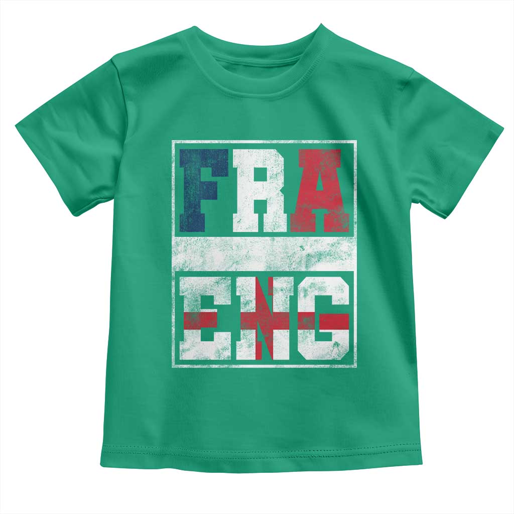 FRA ENG France England Flag Graphic Toddler T Shirt French English Country Pride TS02 Irish Green Print Your Wear