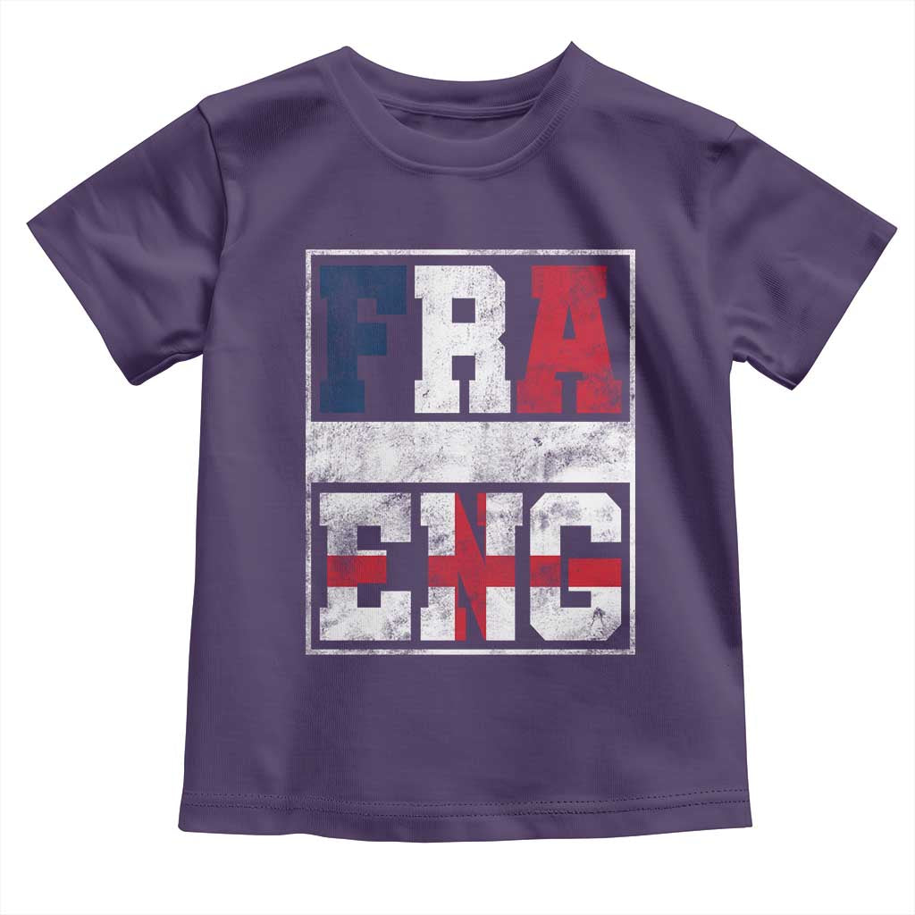 FRA ENG France England Flag Graphic Toddler T Shirt French English Country Pride TS02 Purple Print Your Wear
