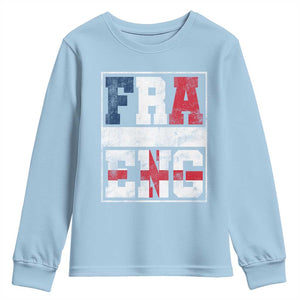 FRA ENG France England Flag Graphic Youth Sweatshirt French English Country Pride