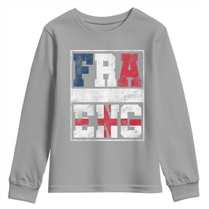 FRA ENG France England Flag Graphic Youth Sweatshirt French English Country Pride