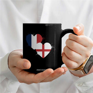 France England Flag Hearts Splatter Graphic Coffee Mug Anglo English French Heritage Love Unity TS02 Print Your Wear