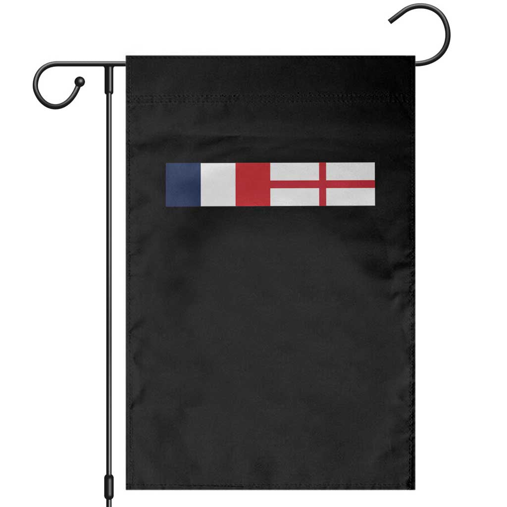 France England Dual Flag Graphic Garden Flag Anglo English French Heritage Mixed Roots Pride Match Day TS02 Black Print Your Wear