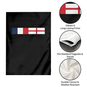 France England Dual Flag Graphic Garden Flag Anglo English French Heritage Mixed Roots Pride Match Day TS02 Print Your Wear